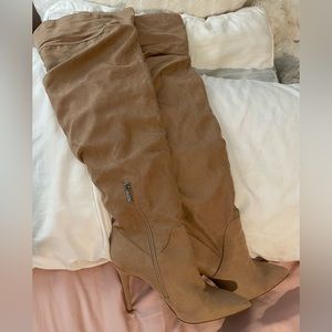 Jessica Simpson above the knee brown boots size 9